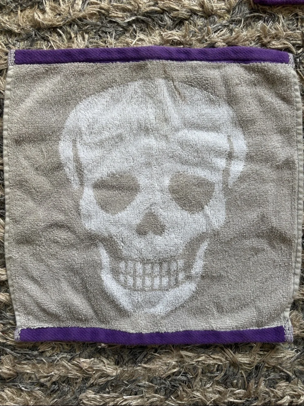 Betsey Johnson 100% Cotton Skull Towel Set - Purple, Teal, Aqua, Gray